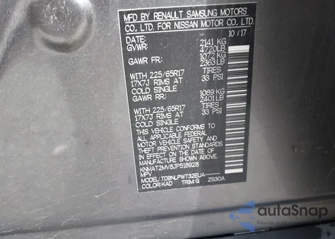 2018 Nissan Rogue S from USA, damaged, VIN KNMAT2MV8JP518928